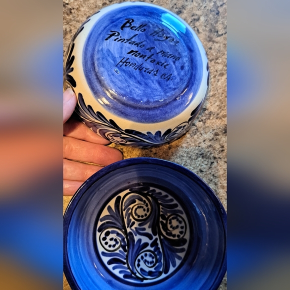 Bello Hogar Pintado A Mano Pottery Honduras Nontoxic Oatmeal Bowls 5.5 Inches - Picture 6 of 8
